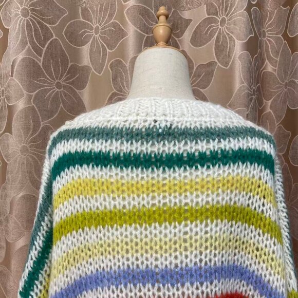 Anagram-Embroidered Stripe Mohair Sweater - Picture 7 of 11